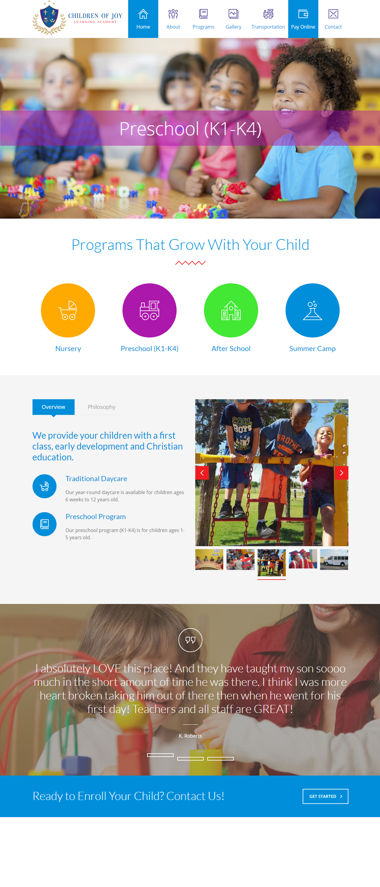 Website Redesign - Children of Joy Learning Academy